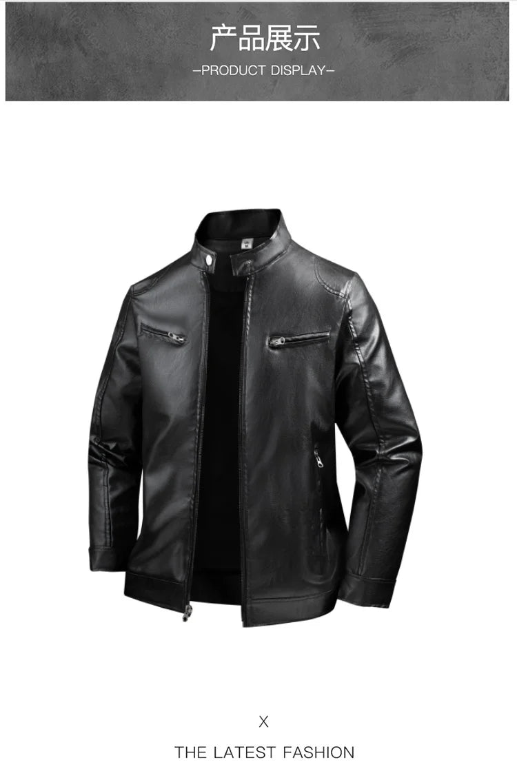 Men's Jackets Men Leather Jacket Motorcycle Coats Outwear Fashion Brand Male Pu Slim Fit Leather Jackets Mens Blazer Clothes