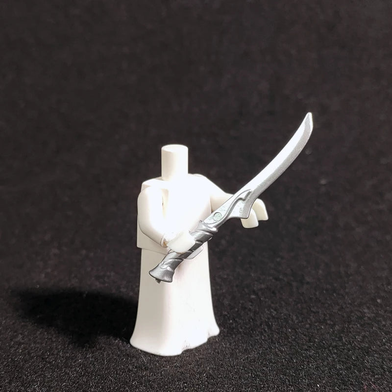 10PCS/SET Middle Ages Knights Elf  MOC  Shield Sword  Spear  For 4cm Mini Dolls  Building Blocks Brick Toys For Kid
