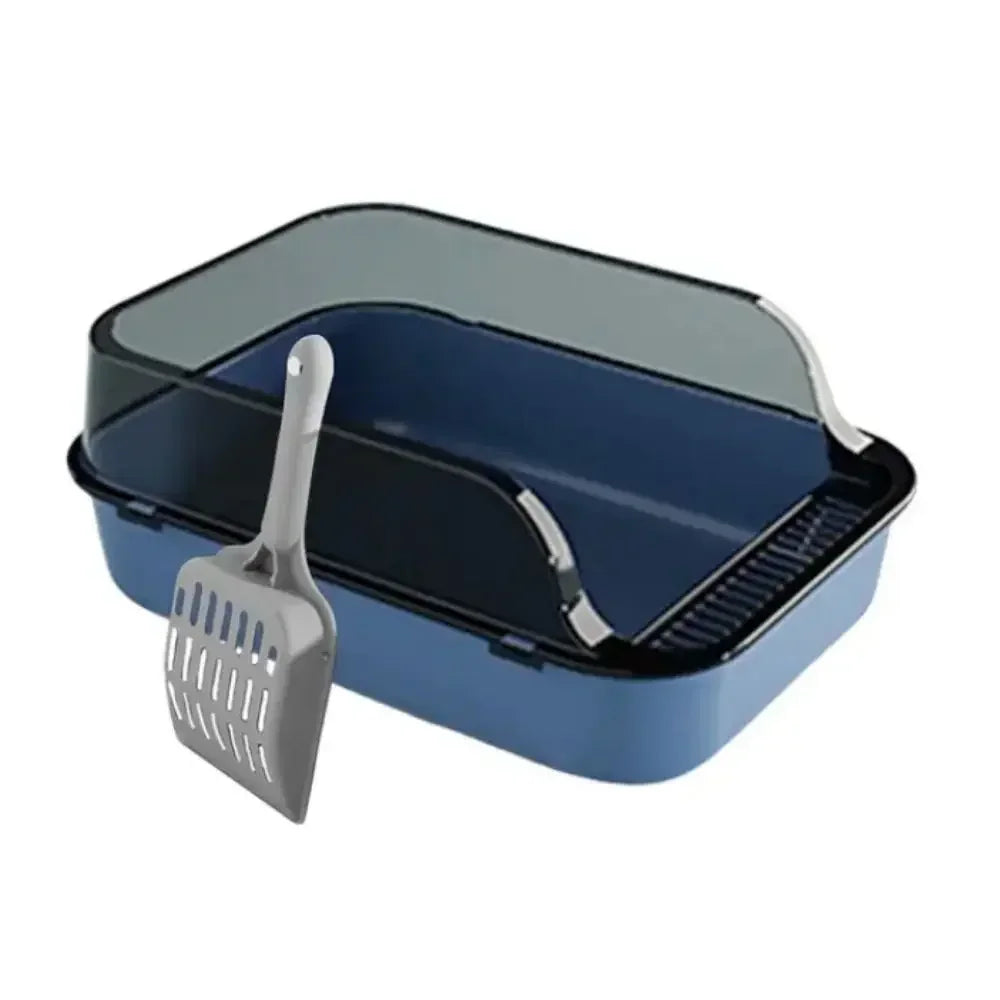 Open Top Cat Litter Box Bedpan Splashproof with High Side Kitten Litter Pan Kitten Toilet for Small Pets Rabbit Indoor Cats Pet