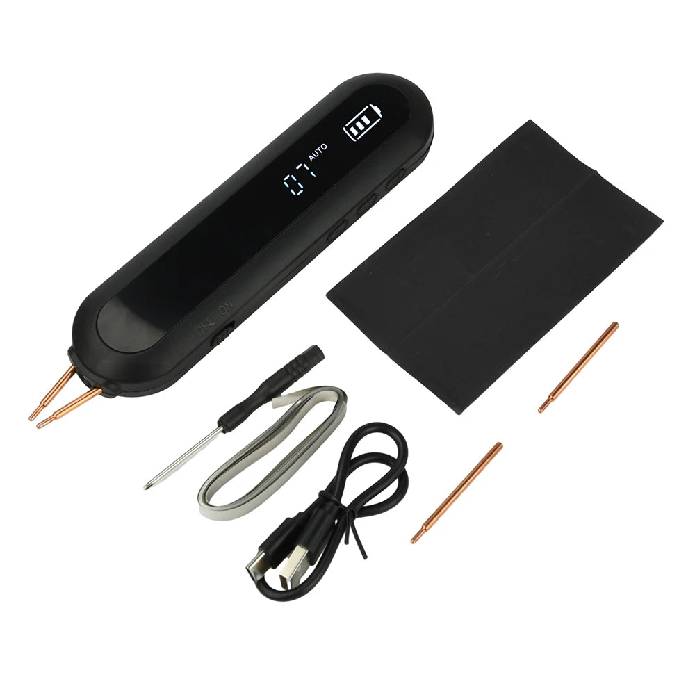 Handheld small portable 12 level and 9-level LED lighting adjustable 18650 lithium battery DIY kit spot welding machine