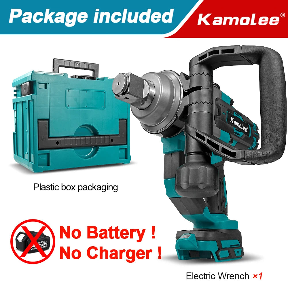 Kamolee 5000 N.M Torque 1 Inch Brushless Electric Impact Wrench Lithium-Ion Battery For 18V 21V Battery
