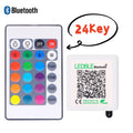 RGB LED Controler Box 1 to 2 Output 24Keys 44Keys IR Remote Bluetooth Dimmer DC5-24V For 3528 5050 Neon LED Strip Lights
