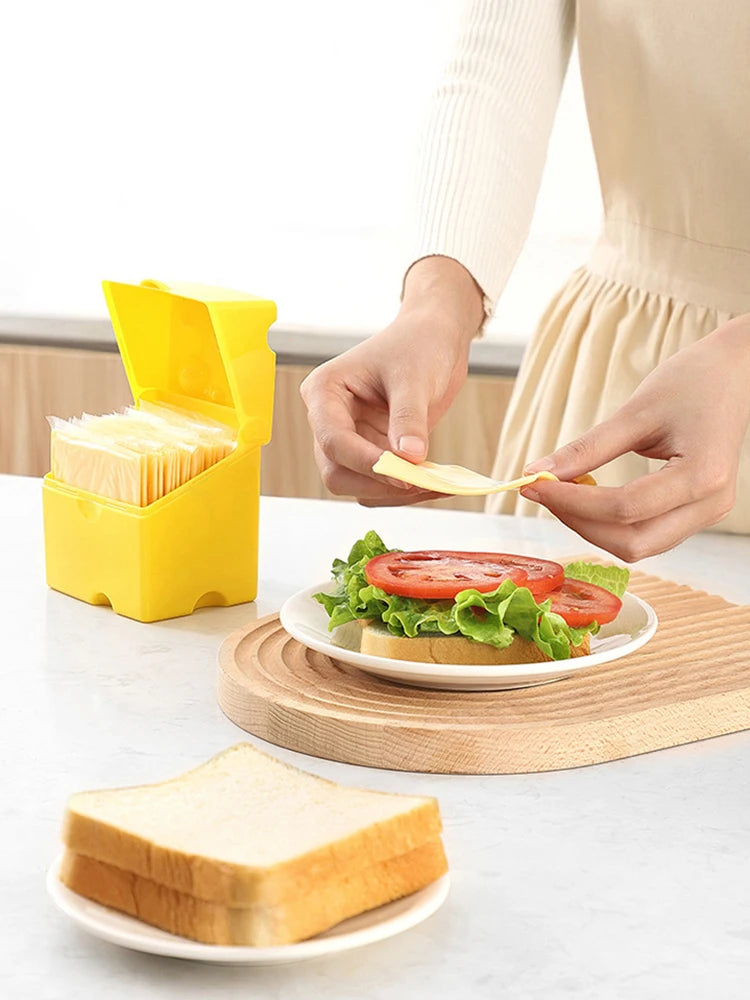 Clamshell Cheese Box, Household Kitchen Crisper, Butter, Cheese, Cheese Packaging Storage Box, Refrigerator Food Crisper Box