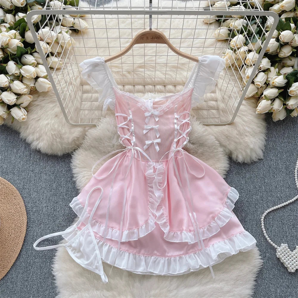 Women's V-neck Sexy Elegant Lace Camisole Jumpsuit Hollowed Transparent Tight Fitting Pajama Adjustable Shoulder Straps Hotsweet