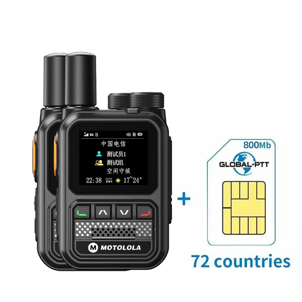 MOTOLOLA POC Radio Nationwide Intercom 5G GPS Dual SIM 5000KM Network Walkie Talkie Handheld Long Range Two Way Ham Radio
