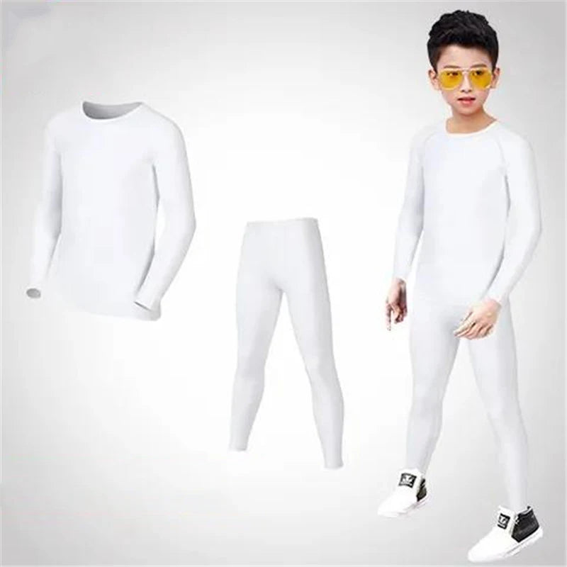 Kids Football Sets Children Boy Students Fitness Basketball Running Exercise Training Sports Soccer Top Shirt + Legging Pant M08