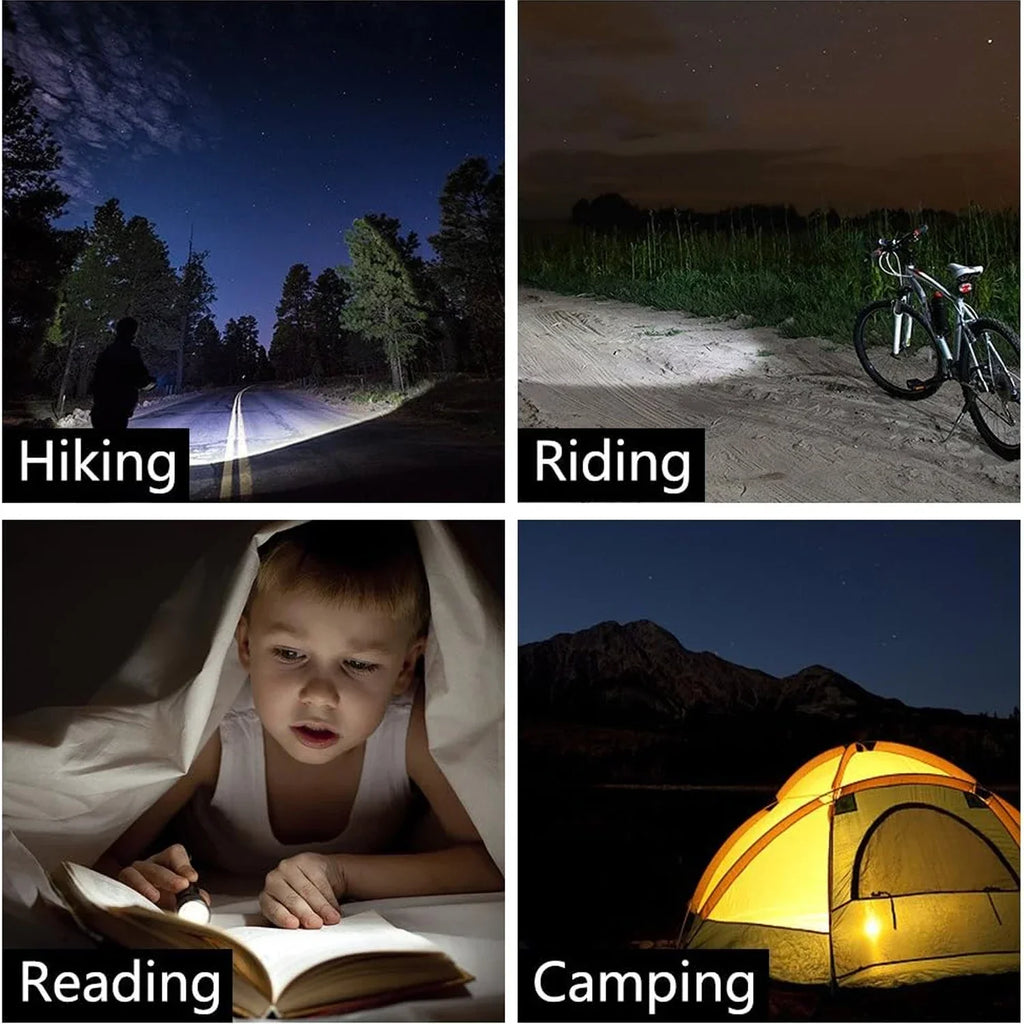Waterproof Tactical Flashlights Portable LED Camping Lamps Handheld Powerful LED Torch Light Lanterns Self Defense