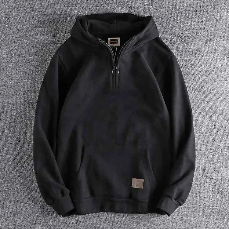 Loose Male Hoodie Solid Autumn Emo Luxury Designer Aesthetic Simple Y2k Vintage Men's Hooded Sweatshirt High Quality Cotton Warm