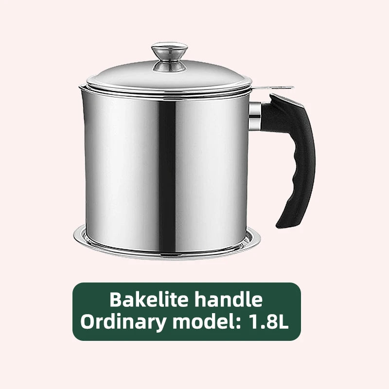 Stainless Steel Oil Strainer Pot Container Jug Storage Can With Filter Cooking Oil Pot For Kitchen Household Tools