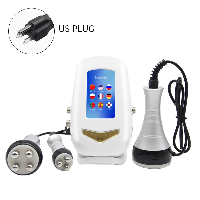 3IN1 40K Ultrasound Radiofrequency Beauty Device Massage for Shaping Tighten the Skin Burn Fat Anti-aging Whitening Beauty Tools