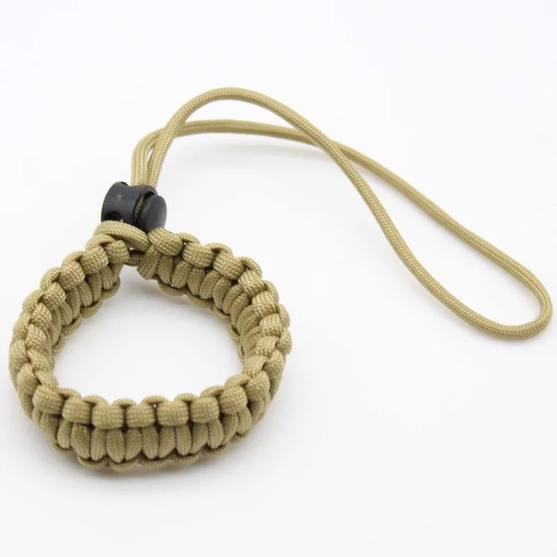 Outdoor Survival Bracelet & Camera Wrist Strap - Paracord Braided Cord Pendant, Universal Wrist-Mounted Braided Paracord