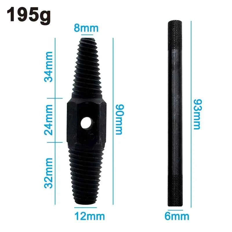 4/6 Split Dual Head Dual-purpose Faucet Extractor with Triangular Valve Broken Thread Sliding Teeth and Broken Head Extractor