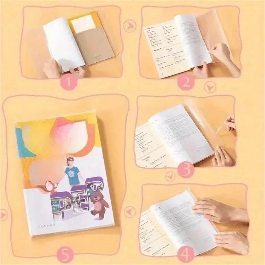 10 pcs Transparent Plastic Book Covers Waterproof And Wear-Resistant for A4/16K/A5 Books Ideal Student Back-to-School Supplies