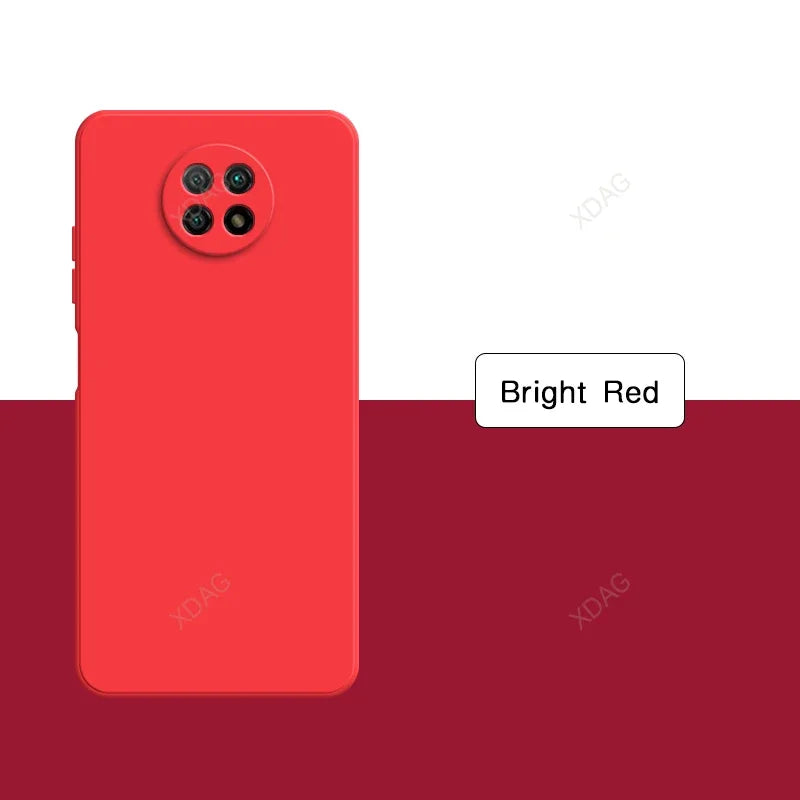 Original Basic Phone Case Cover for Xiaomi Redmi Note9 Note 9T 9 Pro 9Pro Max 9S 5G Square Silicone Soft Back Fundas Accessories