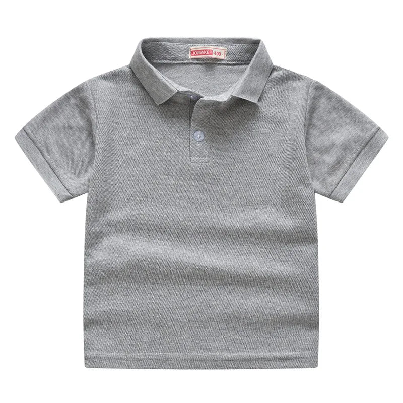 Summer Baby Boys Short Sleeve Solid Polo T-shirt Kids Cotton Clothes Toddler Girls Classical Polos T Shirt Tops School Uniform