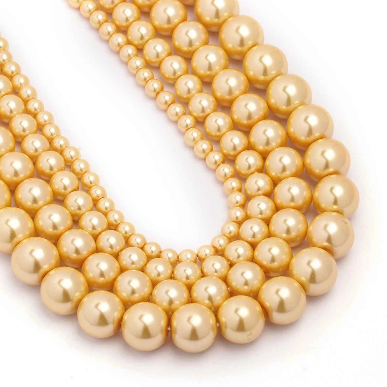 4 6 8 10mm Glass Beads Colorful Imitation Pearl Loose Spacer Round Smooth Beads For Diy Jewelry Making Handmade Bracelet Earring