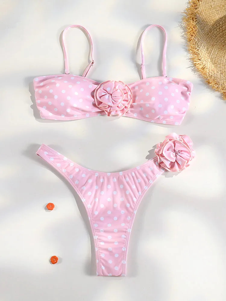 Sexy Bikinis Micro Thongs Swimsuit Women Bathing Suit Rings Biquini Bandage Beachwear Print Swimwear Sexy Bikini Sets With Chain