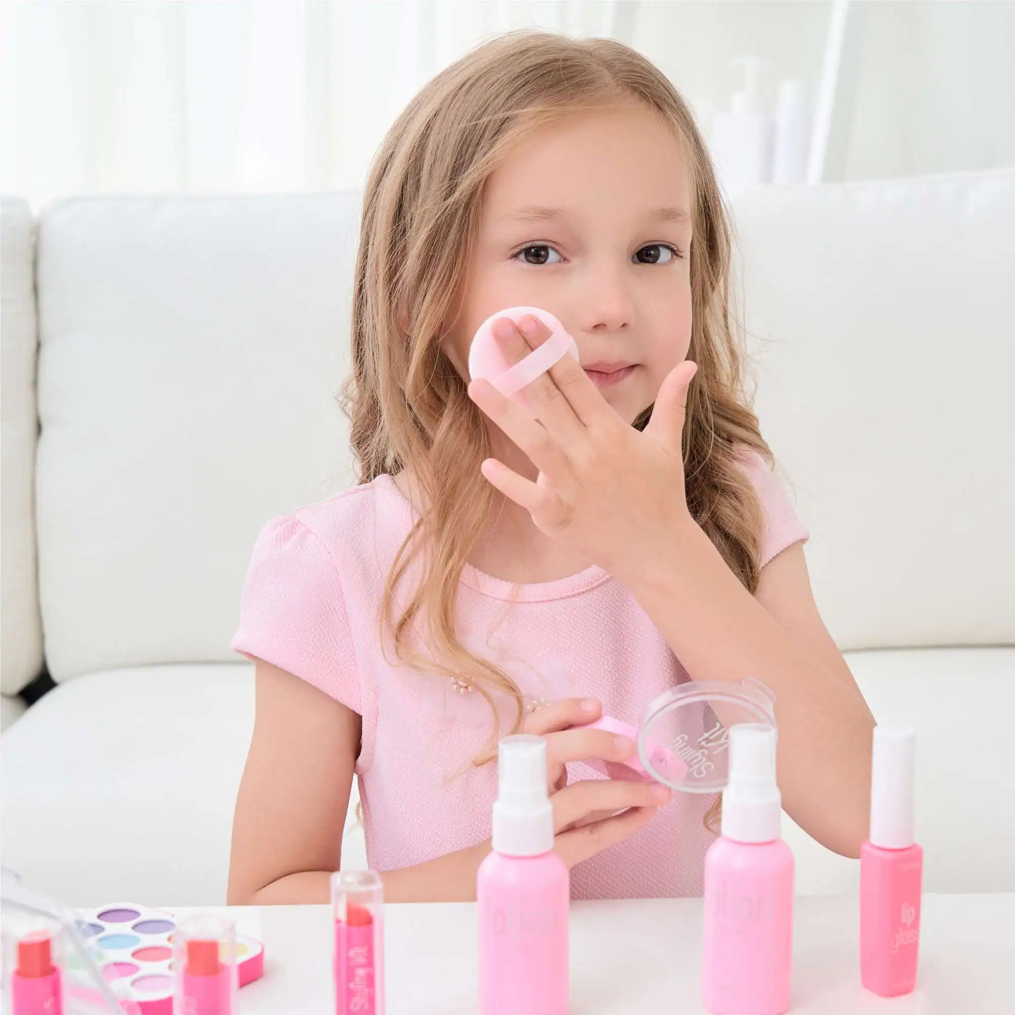Kids Pretend Makeup Play Set for Ages 3-6 Girls, Children's Cosmetic Simulation Toy Kit, Fashion Styling Beauty Set For Girls