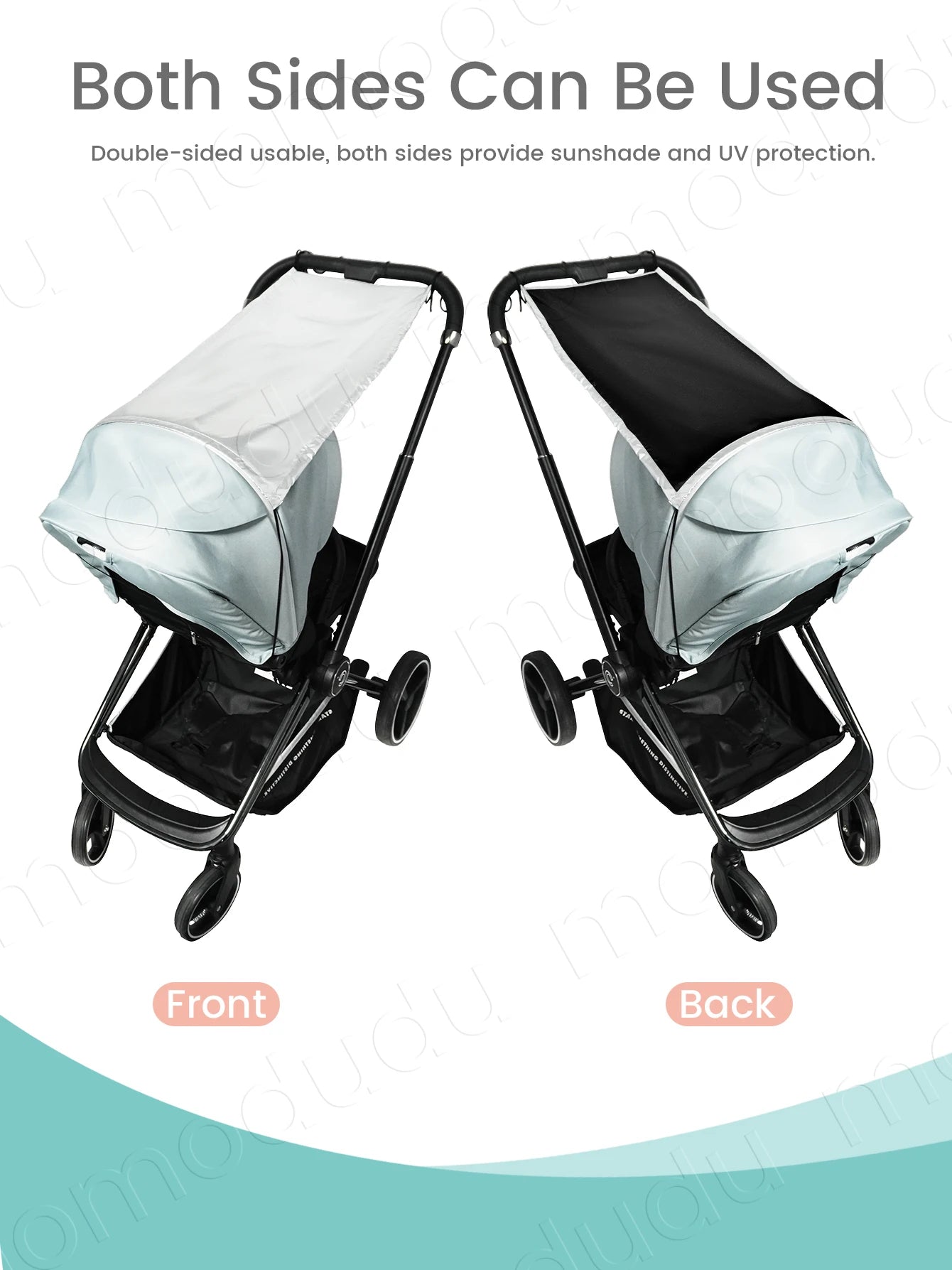 Universal Dual-purpose Baby Stroller SunshadeUV Protection Mosquito Proof Wind Waterproof Easy Installation for Outdoor Travel