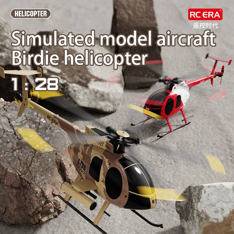 MD500 RC Helicopter 1:28 C189 Brushless Dual-motor Remote Control Model 6-Axis Gyro Aircraft Multifunctional Flying Machine Toy