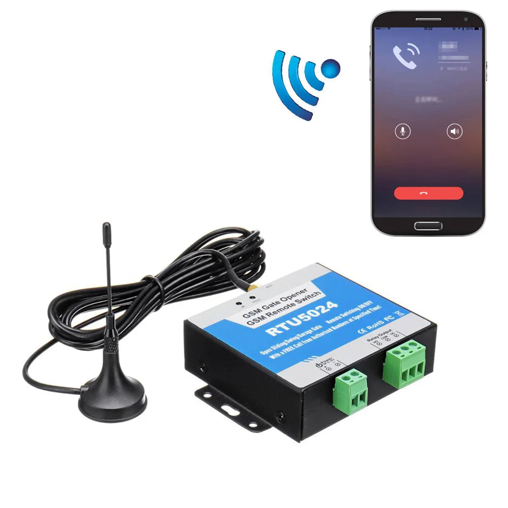 Gate Opener Kit GSM Door Gate Opener Remote On/Off Switch Free Call SMS Command Support 850/900/1800/1900MHz
