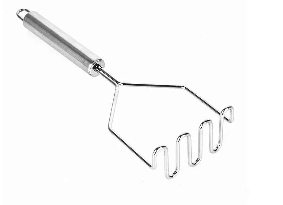 1pcs stainless steel kitchen gadget potato masher press cooking tool mashed potatoes wavy pressure Kitchen accessories