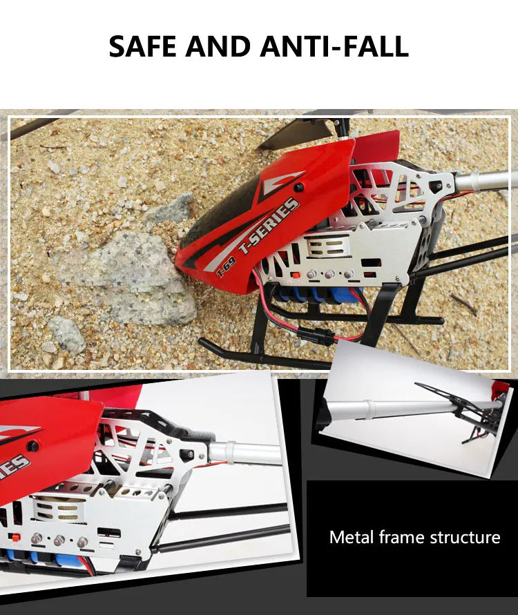 80cm Large Remote-controlled Helicopter Anti-falling RC UAV Durable Charging Model Toy Outdoor Aircraft Children's Birthday Gift