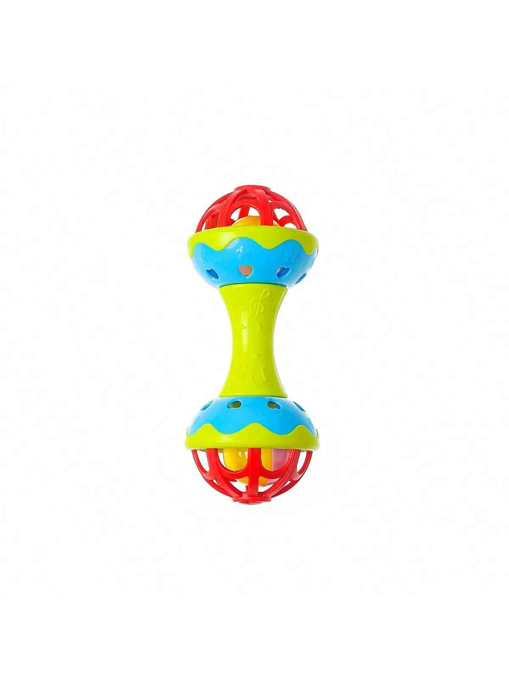1pc random color Toddler Double-headed Hand Rattles Soothing Hand Grip Rattles Toys Baby Rattle Baby Nibbling Toys Baby Toys 0 -