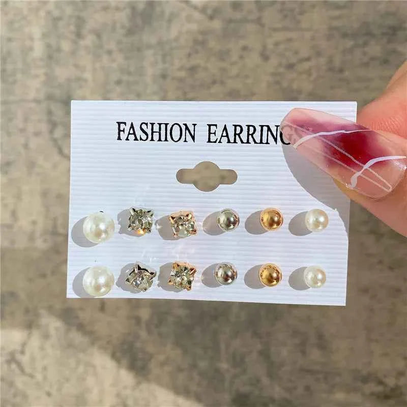 Silver Color Twist Hoop Earrings Set Brincos Heart Pearl Hoops Vintage Metal Geometric Earrings for Women 2023 Trendy Jewerly