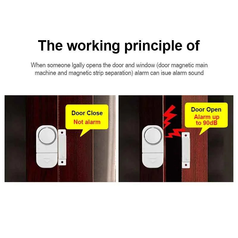 KERUI Door Window Sensor Independent Opening Magnetic Door Sensor 90db Wireless Security Alarm