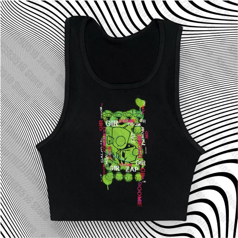 Sexy Top Y2k Tops With Suspenders Gothic Clothes for Women Vintage Clothing Emo Trashy Y2k 2000s Crop Top Woman Women's Cropped