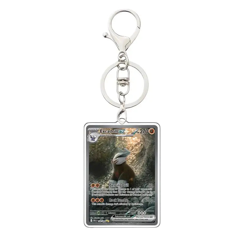 Pokemon PTCG Acrylic Keychain English Version Sv11B W Sar Bwr Reshiram Zekrom Victini N Acrylic Card Keychain Pendant 3.4X5.2Cm