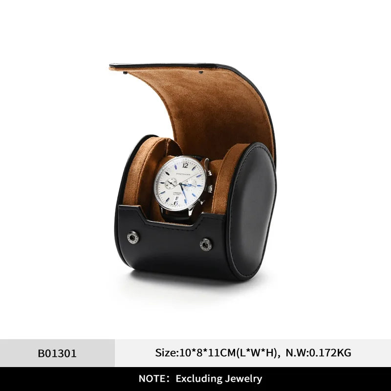 WoodTen Portable Jewelry Box Jewelry Organizer Roll 1 2 3 slot Watch Storage Box With Pillow Wristwatch Bag Gift Box Watch Case