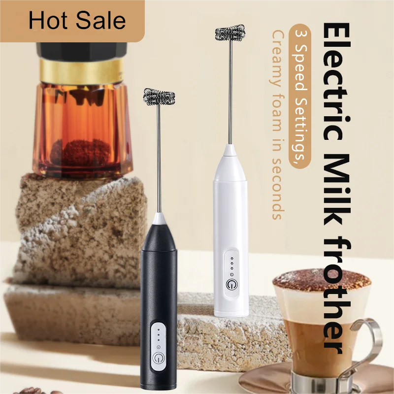 Wireless Milk Frothers Electric Handheld Blender Electrical Mini Coffee Maker Whisk Mixer With USB For Coffee Cappuccino Cream