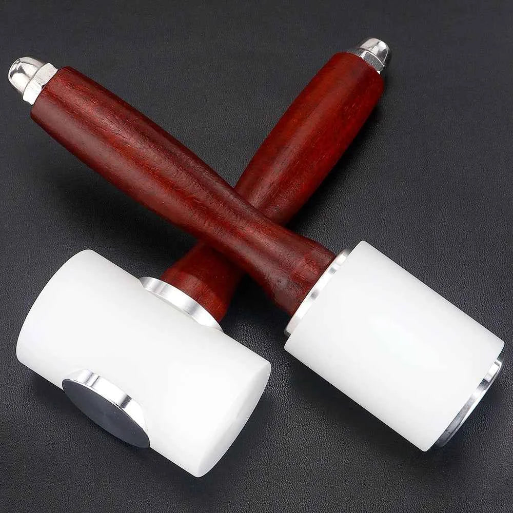 Leather DIY Carving Hammer Leathercraft Mallet Leather Work Sew Cowhide Rawhide Mallet Rubber Mallet for Flooring, Woodworking