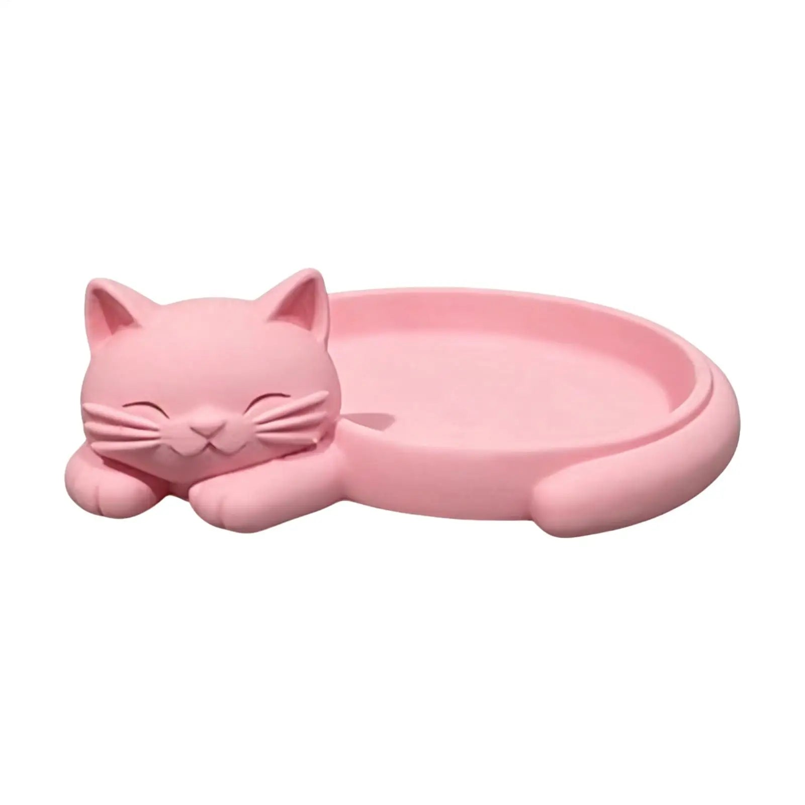 Cat Shaped Jewelry Organizer Tray for Keys Earrings Cute Feline Design Desktop Storage Tray Home Decoration Accessories