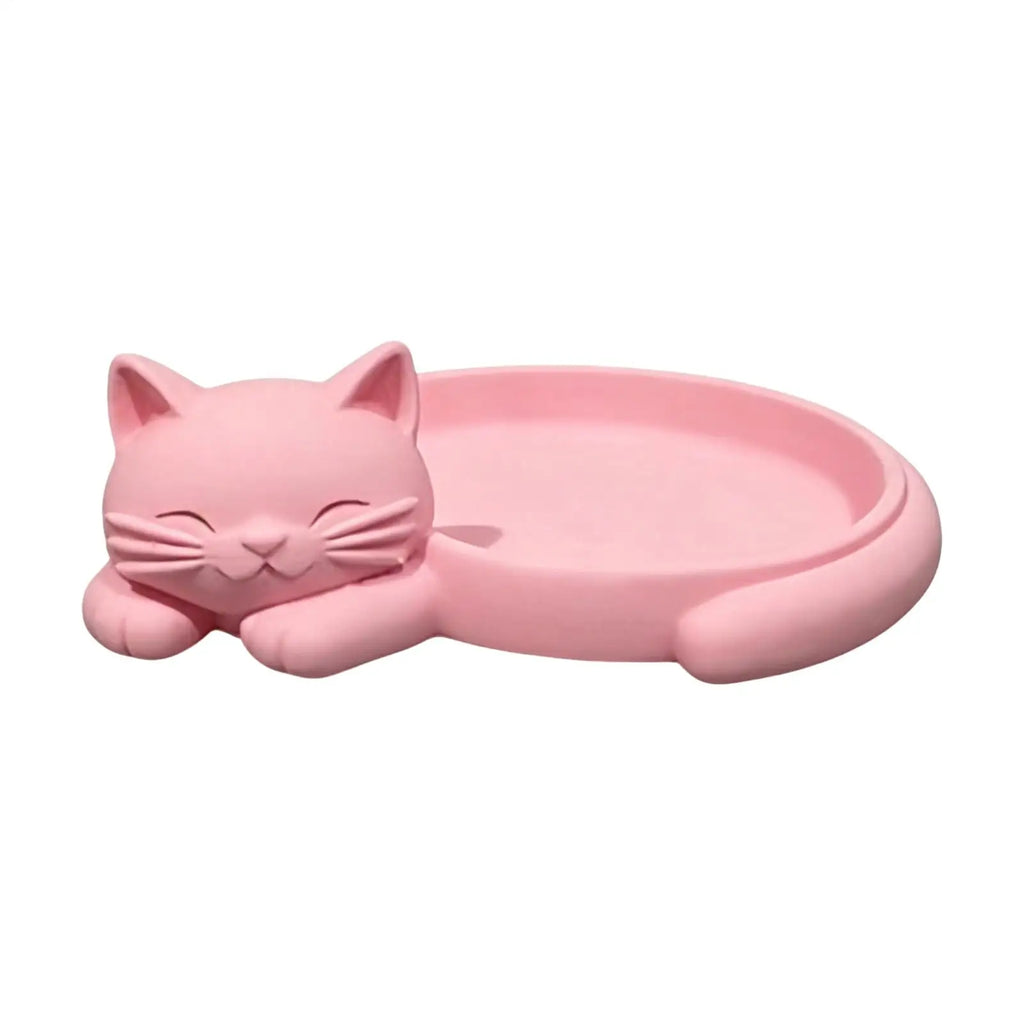 Cat Shaped Jewelry Organizer Tray for Keys Earrings Cute Feline Design Desktop Storage Tray Home Decoration Accessories