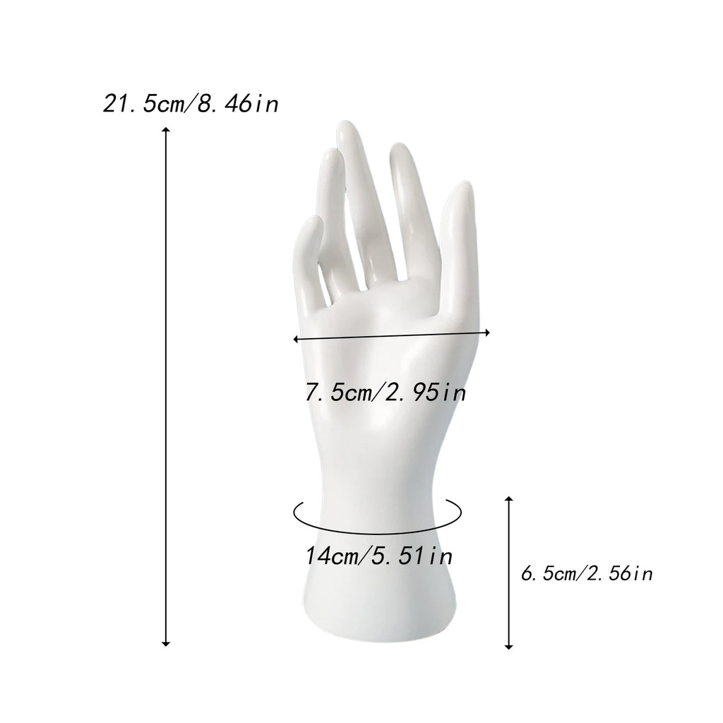 Women Mannequin Hand Model Jewelry Organizer Portable Dresser Desktop Shops Countertop Bracelet Bangle Necklace Display Stand