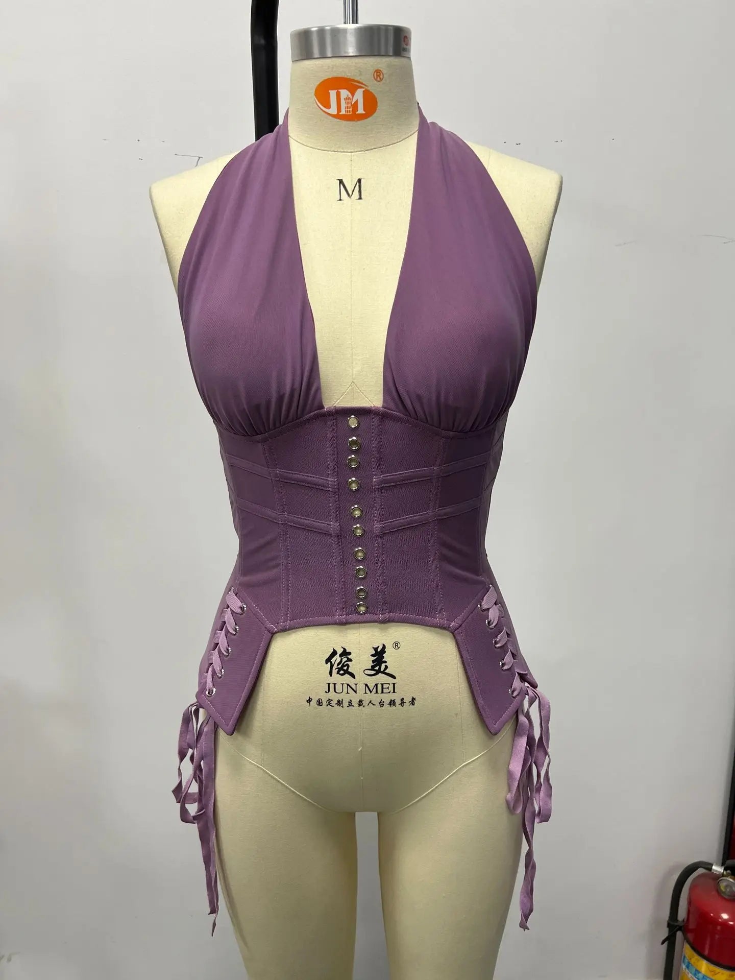 SINGREINY Celebrity Style Halter Corset Sexy Top Female Lace Up Backless Sensual Tank Top Fashion Rivet Mesh Tummy Control Camis