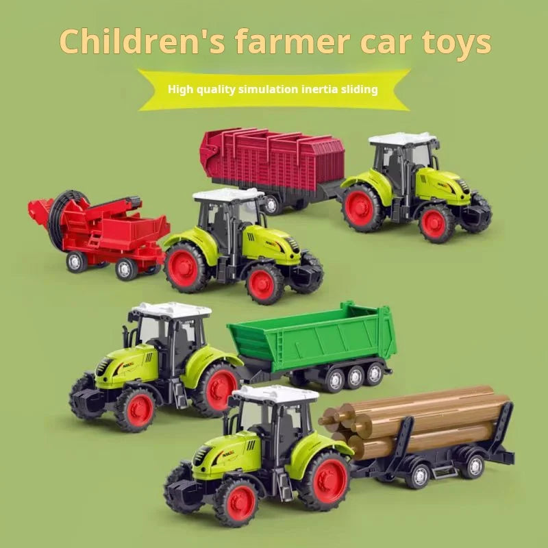 1pcs Simulation Farm Vehicles Mini Car Model Engineering Car Model Tractor Engineering Car Tractor Toys Model for Kids Gift