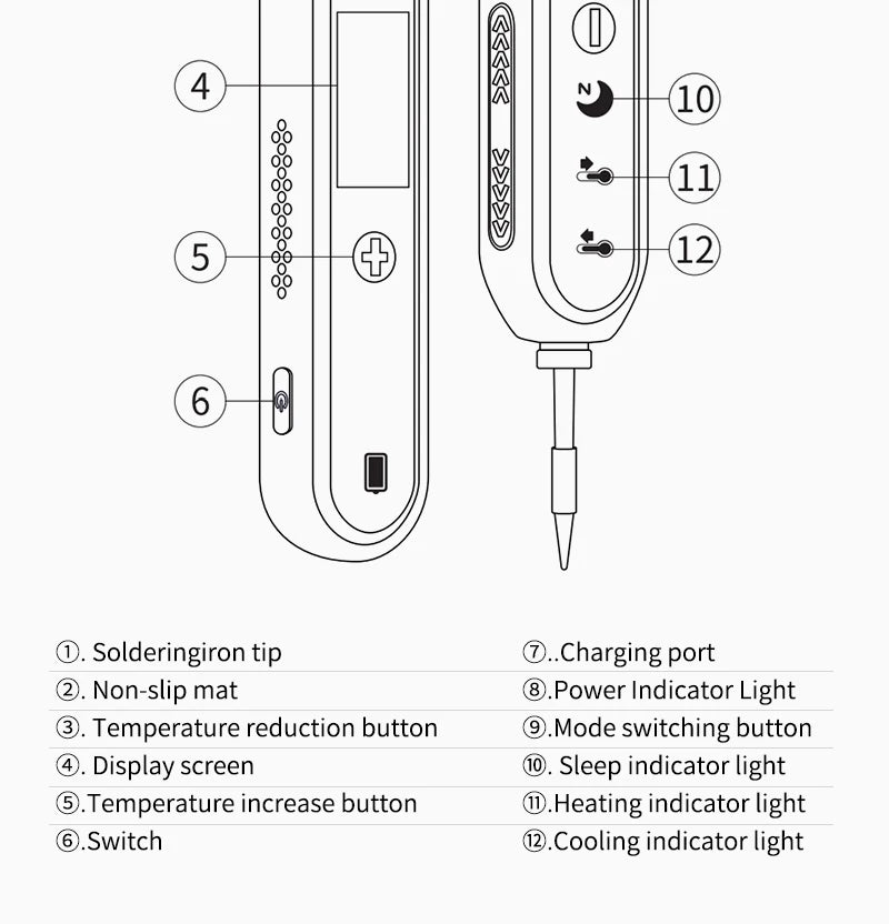 JCD USB Soldering Iron Portable 5V 15W built-in battery with Three-Level Temperature Control Wireless Mini Soldering Tools