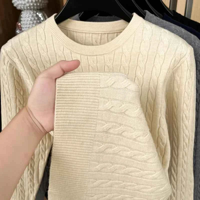 Hot High-End Luxury Man Long-Sleeved Knitwear Round Neck No Pilling No Fading Embroidery Spring New Sweater Leisure MensClothing