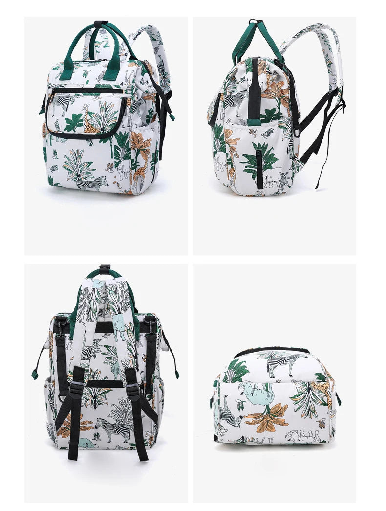 IYEAL Fashion Baby Nappy Bag Cute Animal Pattern Mommy Bag Multi Functional Large Capacity Diaper Bags for Babies Nursing Bags