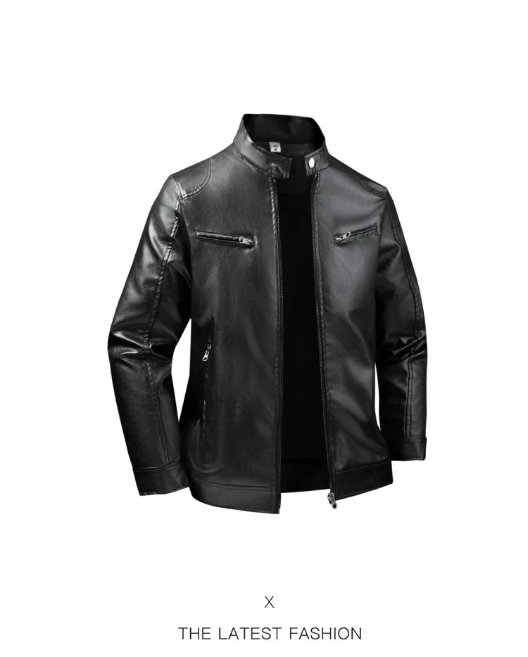 Men's Jackets Men Leather Jacket Motorcycle Coats Outwear Fashion Brand Male Pu Slim Fit Leather Jackets Mens Blazer Clothes