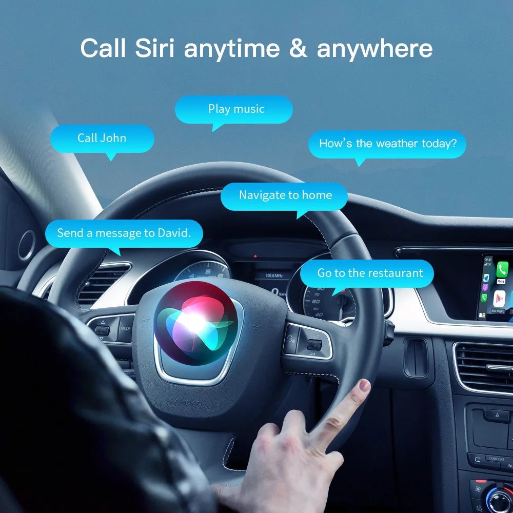 AUTOABC Wireless  CarPlay Android Auto Interface for Audi A3 A4 A5 Q2 Q7 Q5L 8V AirPlay Mirror Link multi-media camera
