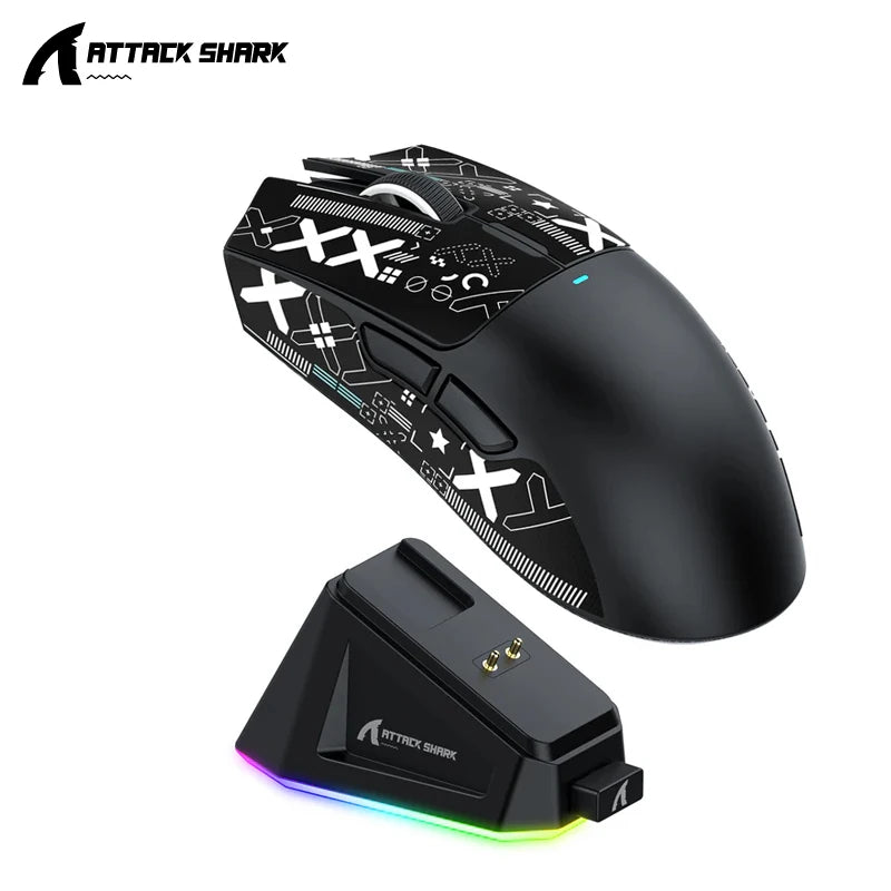 Attack Shark X11 & X11se Wireless Gaming Mouse,Bluetooth Tri-Mode Connection, PixArt PAW3311,Touch Magnetic Charging Base