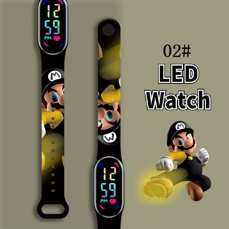 Kids LED Watch Touch Control Digital Watch Silicone Strap Waterproof Sport Wristwatch for Boys Girls Children Birthday Gift