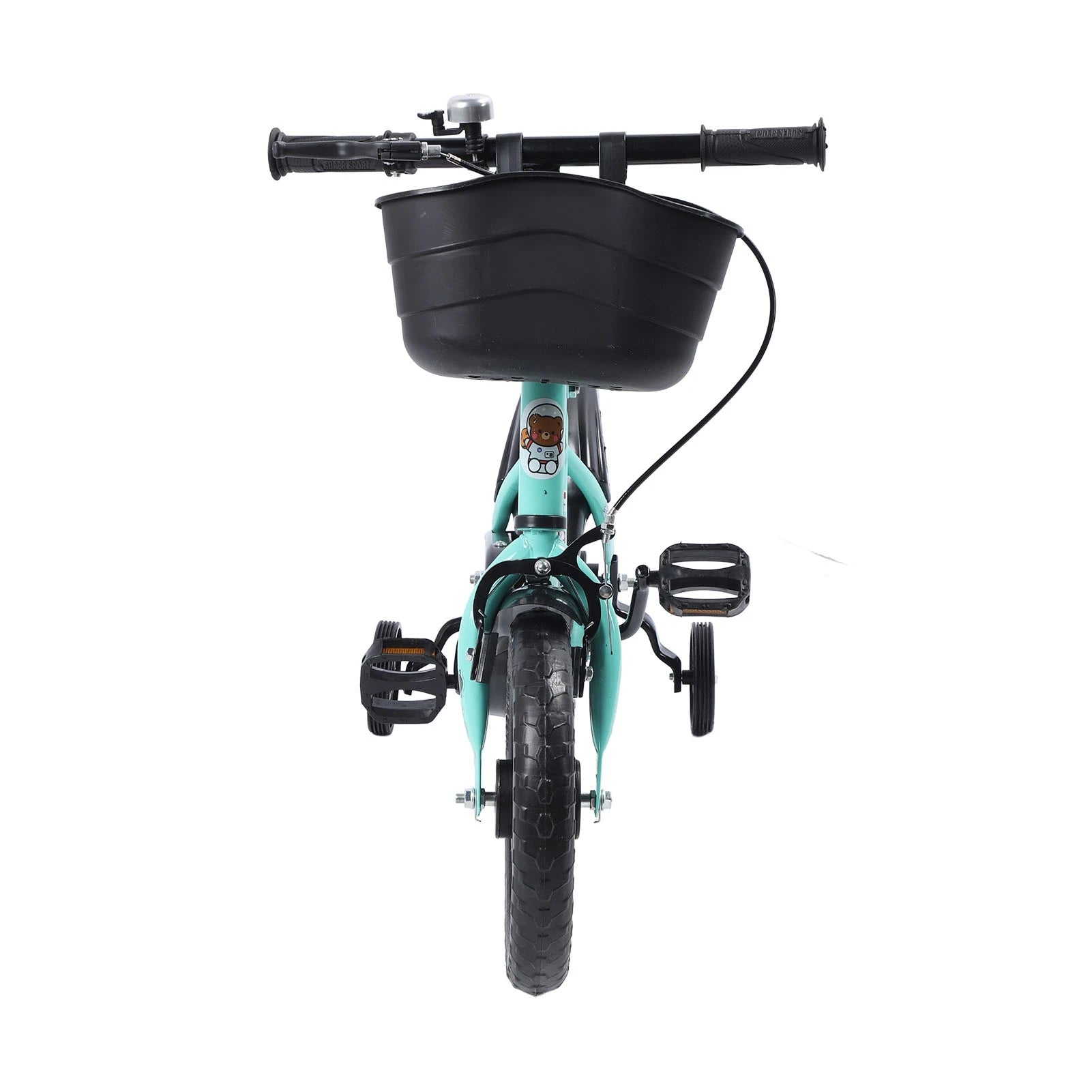 Kids Bike Prevent Foot Stuck Stable Structure Elastic Cushion Children Bike with Training Wheels for Ages 3‑6 Years