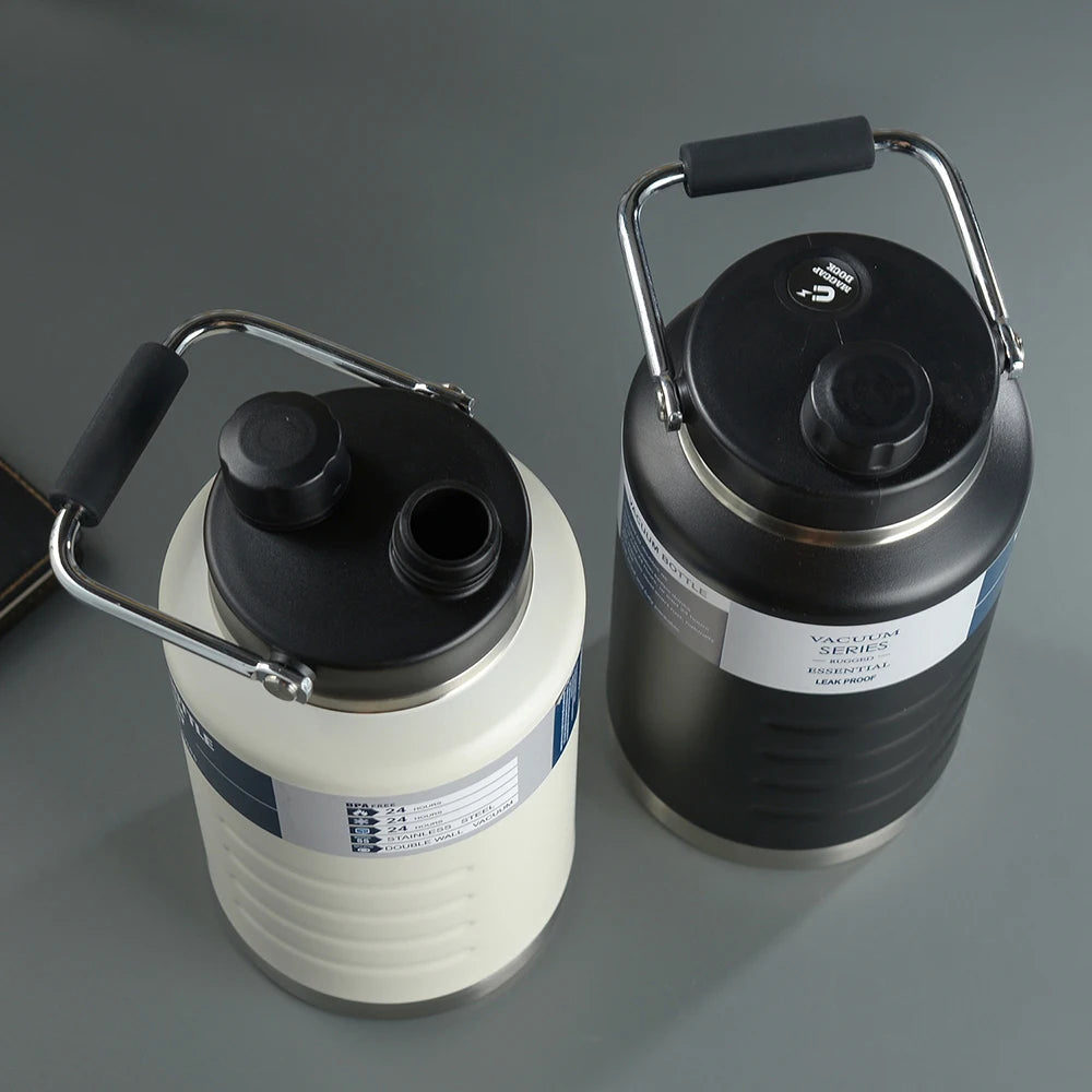 1.5L Large Capacity Vacuum Flask, 304 Stainless Steel Vacuum Bottle, Outdoor Portable Water Bucket, Handheld Sports Water Bottle