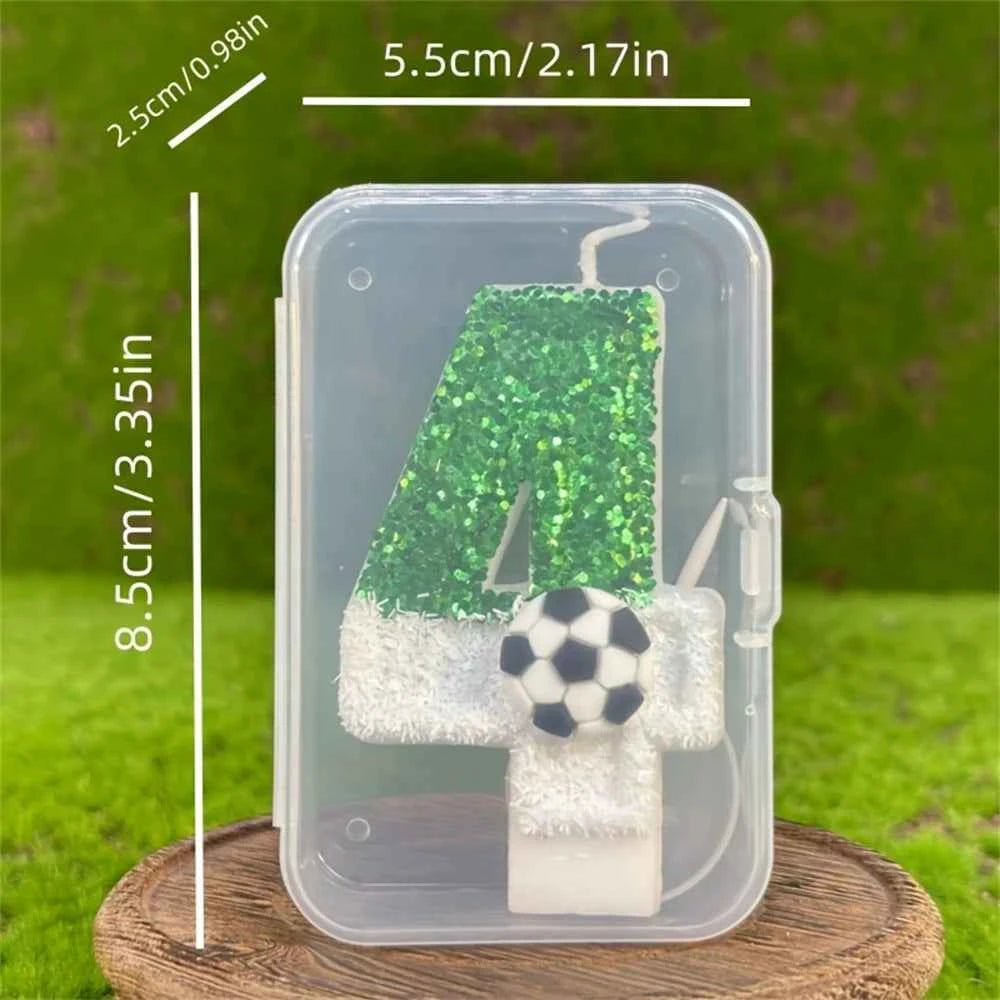 Football Birthday Number Candles, Candle Numbers for Cakes, Decorative Number Candles, Cake Topper Decoration for Birthday